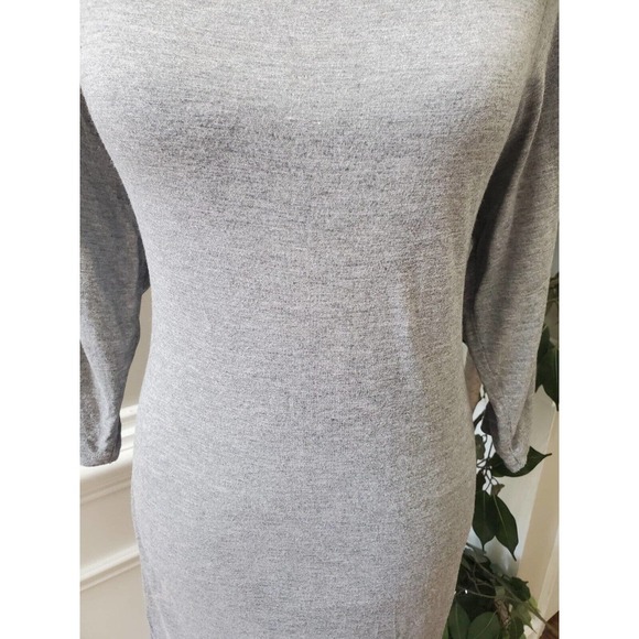 All Saints Women's Gray Viscose Round Neck Sleeveless Knee Length Dress Size 10 - Picture 3 of 12